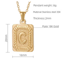 Load image into Gallery viewer, Square Initial Necklaces