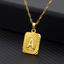 Load image into Gallery viewer, Square Initial Necklaces