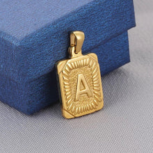 Load image into Gallery viewer, Square Initial Necklaces