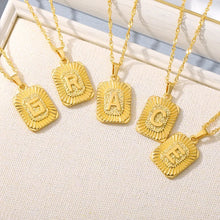 Load image into Gallery viewer, Square Initial Necklaces