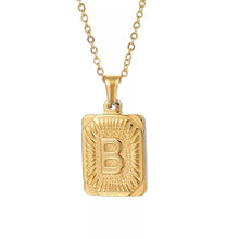 Load image into Gallery viewer, Square Initial Necklaces
