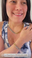 Load and play video in Gallery viewer, Live &amp; Love Two Tone Cuban Link Necklace
