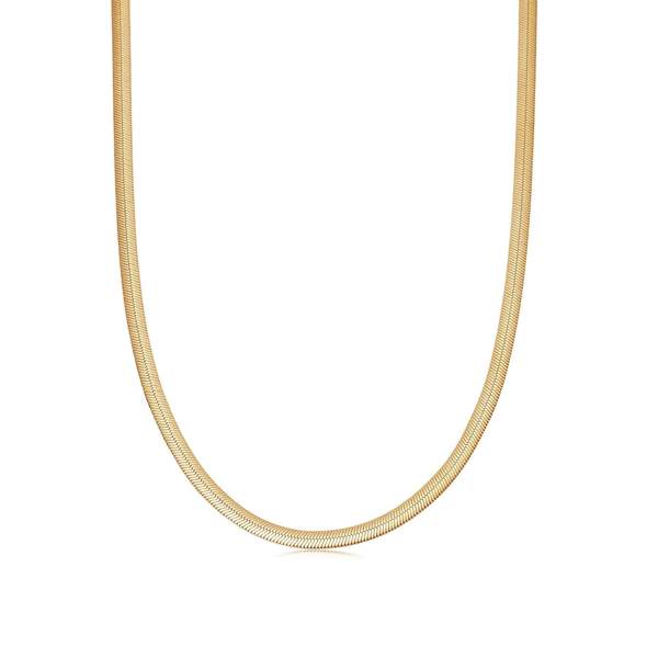 Elegant Herringbone Design Smooth Necklace