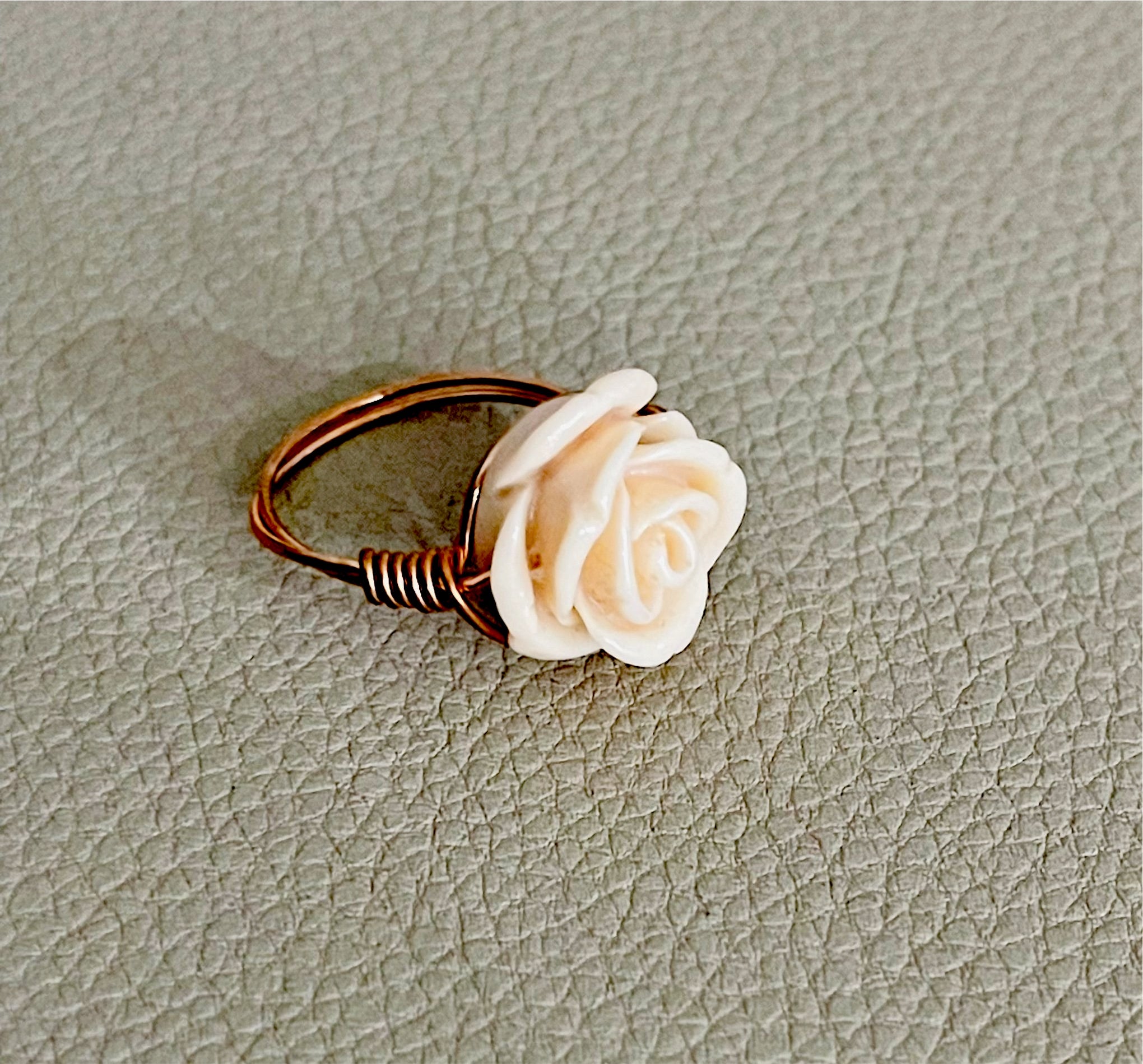 Resin Rose Rings – Pink Skies Jewelry