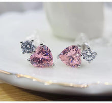 Load image into Gallery viewer, Rose Heart Studs
